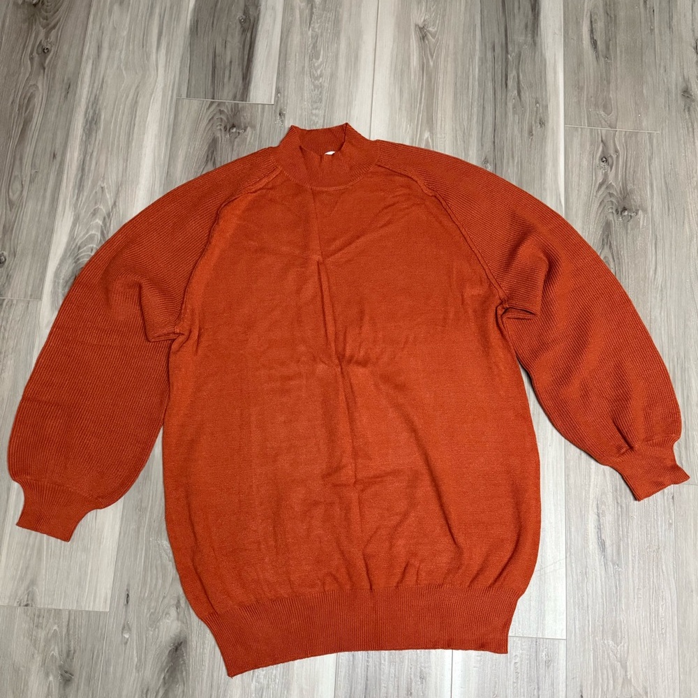 Orange Sweater dress
